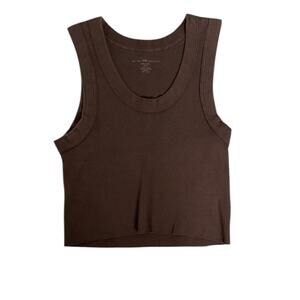 brandy melville brown cropped tank top